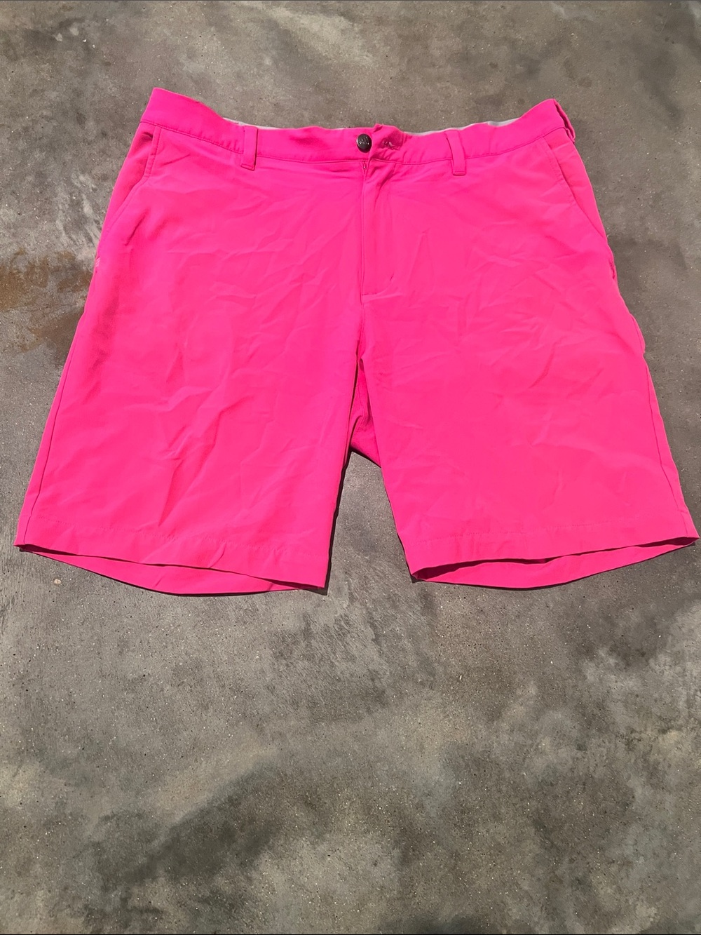 adidas Men's Bright Pink Flat Front Golf Shorts